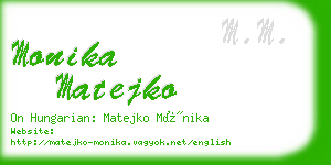 monika matejko business card